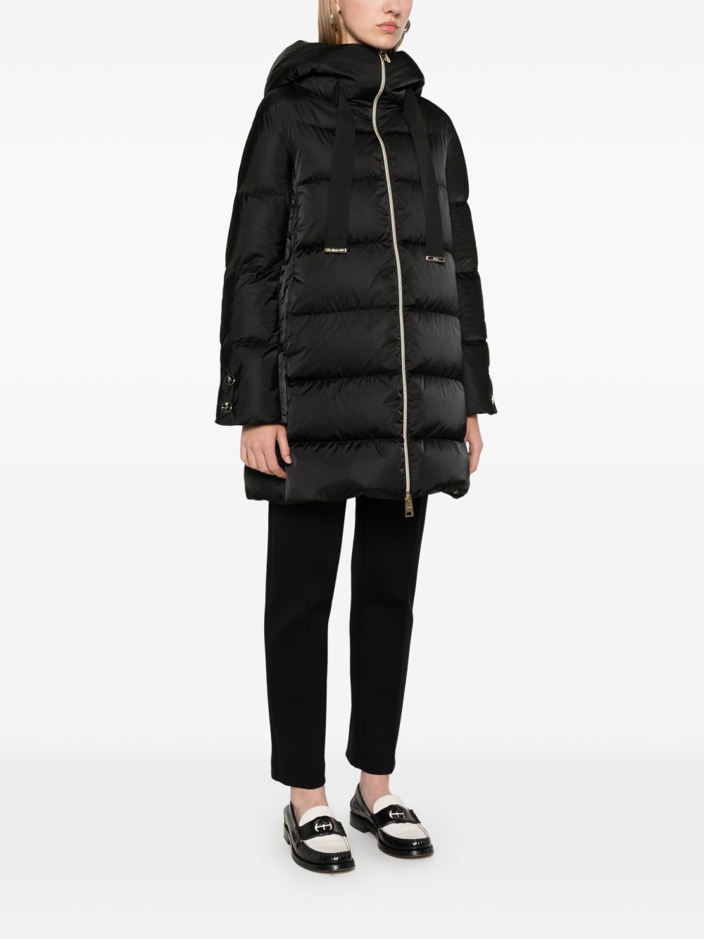 Herno Women A-Shape Satin Down Jacket HERNO