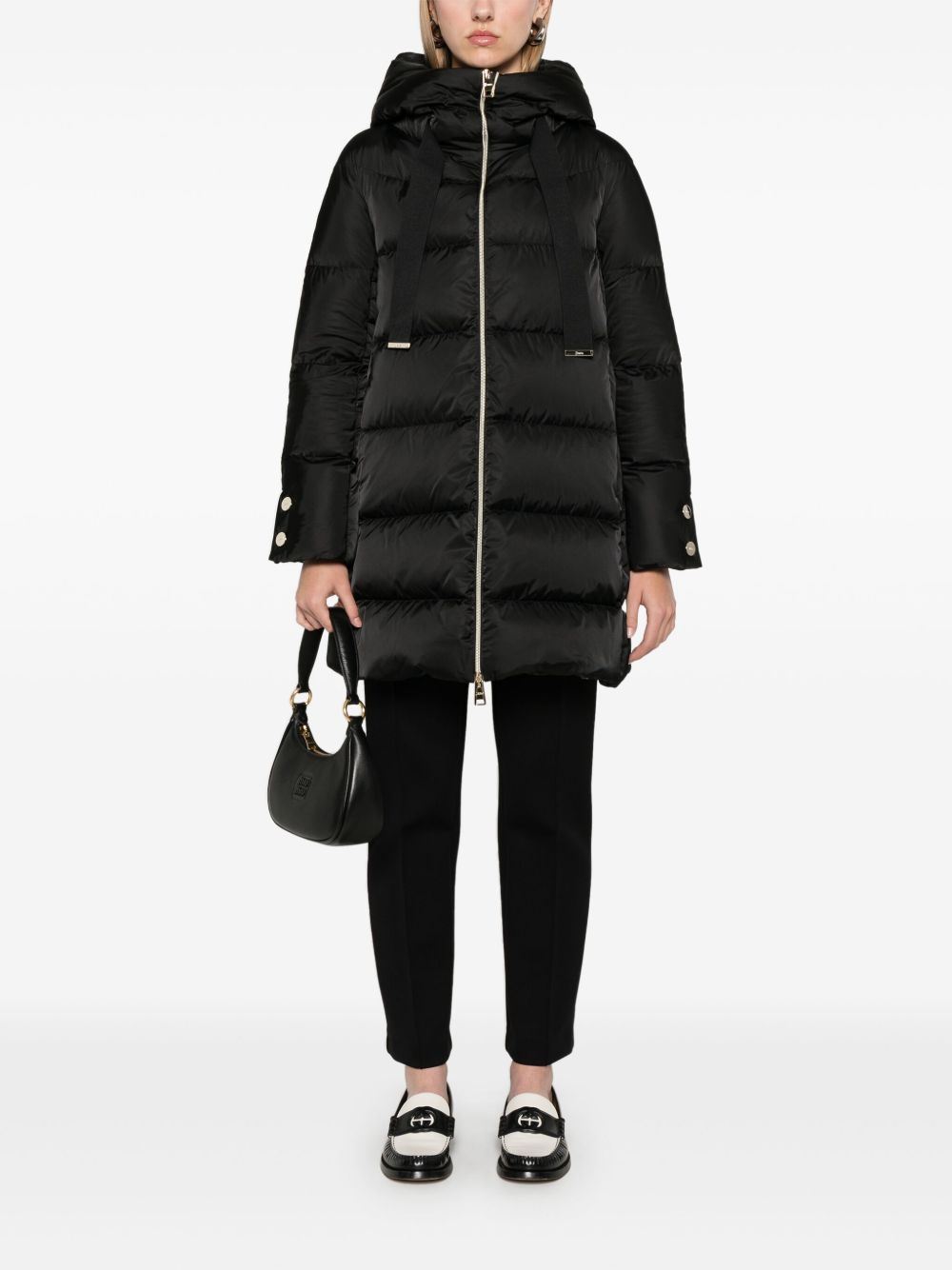 Herno Women A-Shape Satin Down Jacket HERNO
