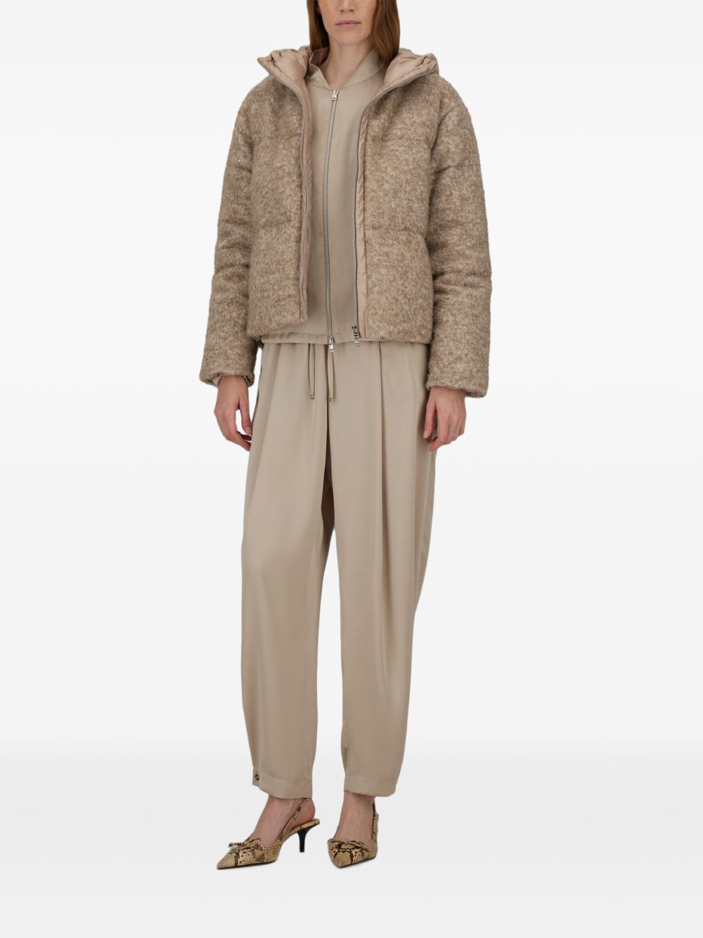 Herno Women Bouclé Short Down Jacket HERNO