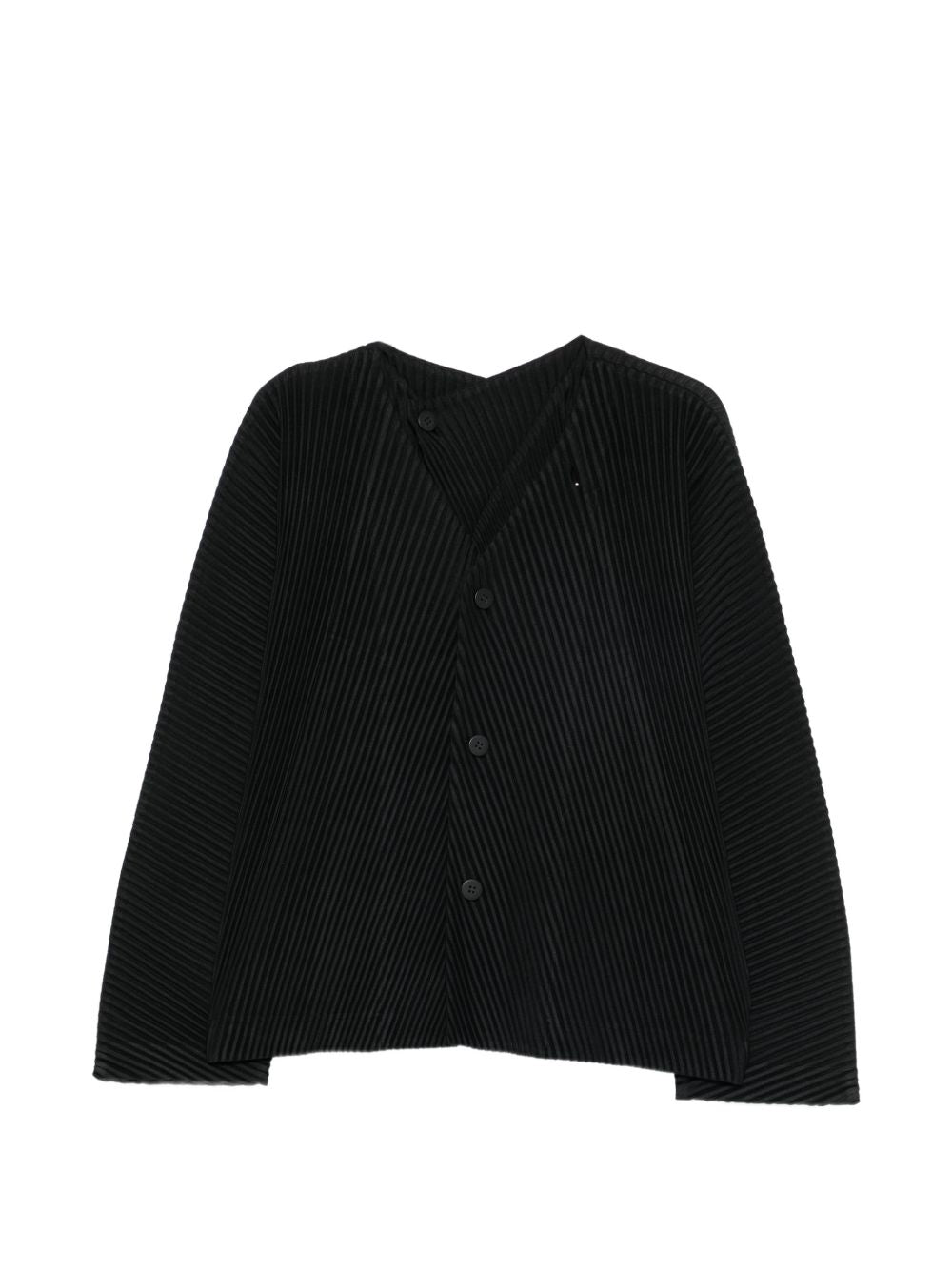 Homme Plisse' Issey Miyake Men Pleated V-Necked Cardigan HOMME PLISSE ISSEY MIYAKE