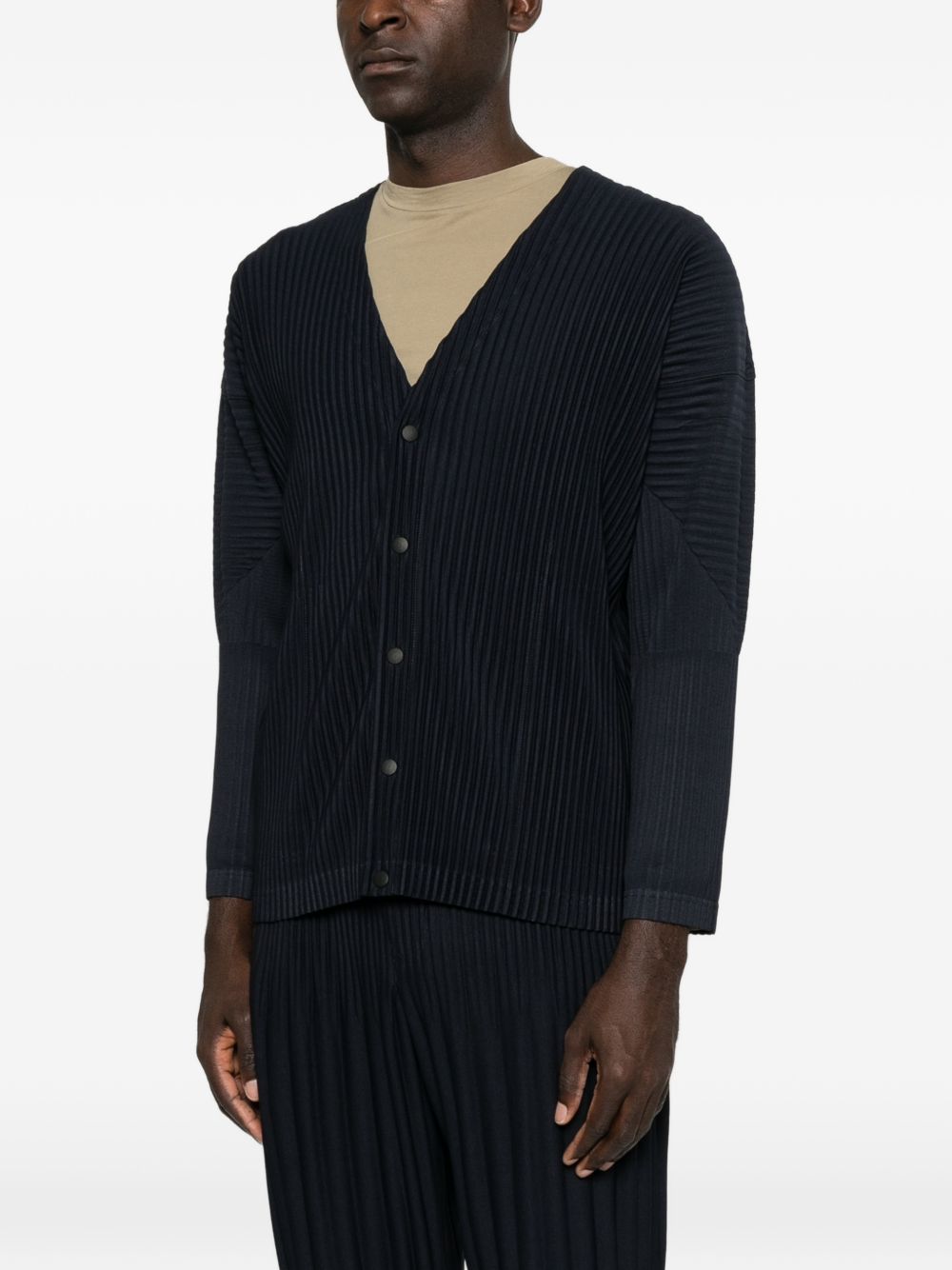 Homme Plisse' Issey Miyake Men Pleated Cardigan HOMME PLISSE ISSEY MIYAKE