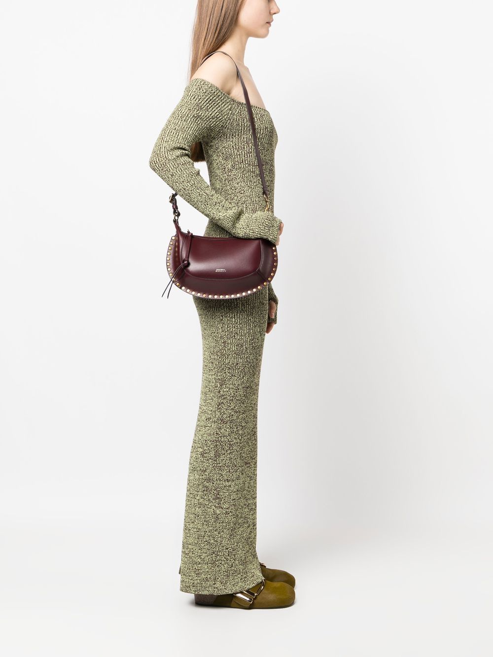 Isabel Marant Women Oskan Moon Leather Shoulder Bag ISABEL MARANT