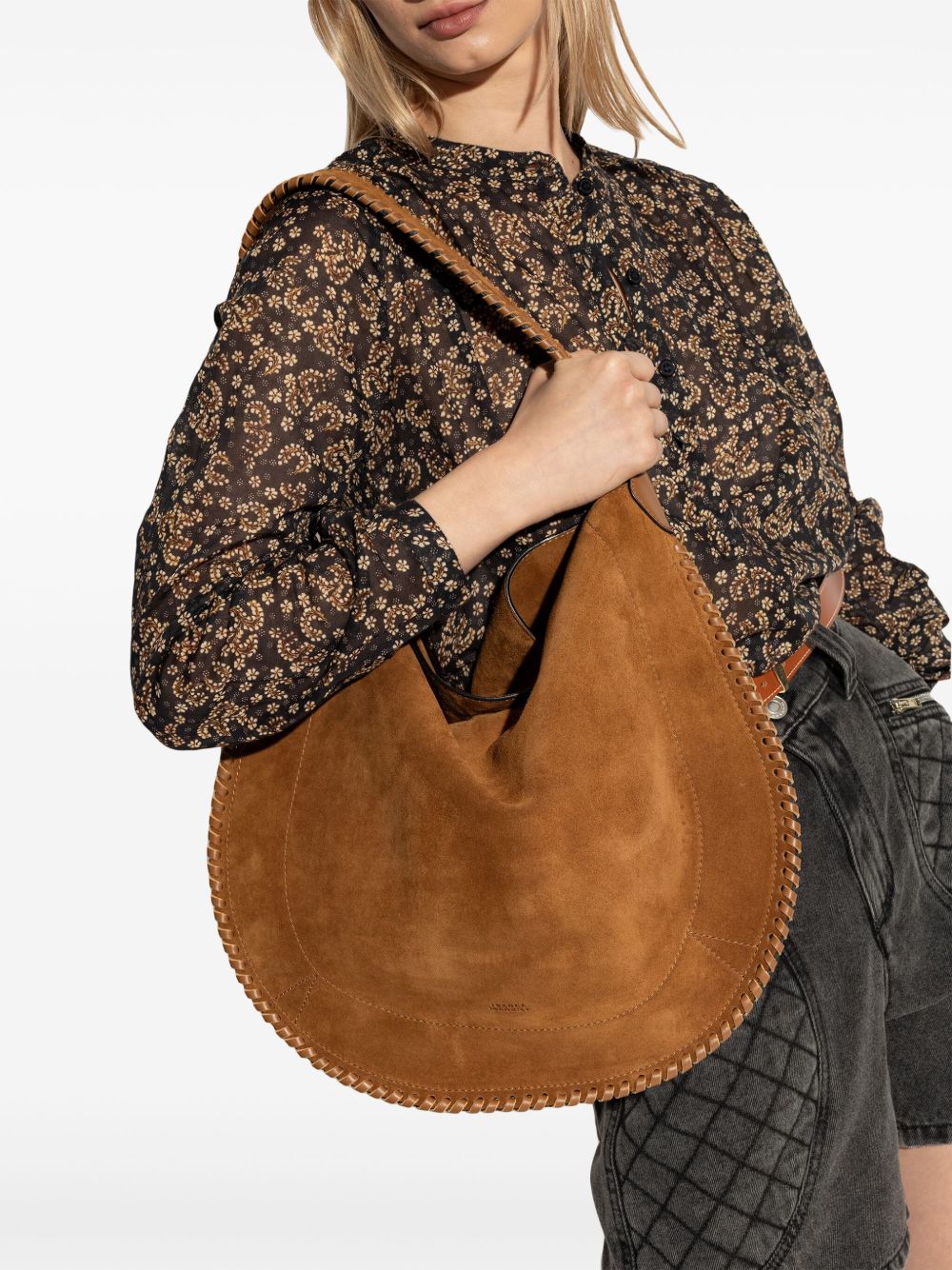Isabel Marant Women Oskan Soft Leather Hobo Bag ISABEL MARANT