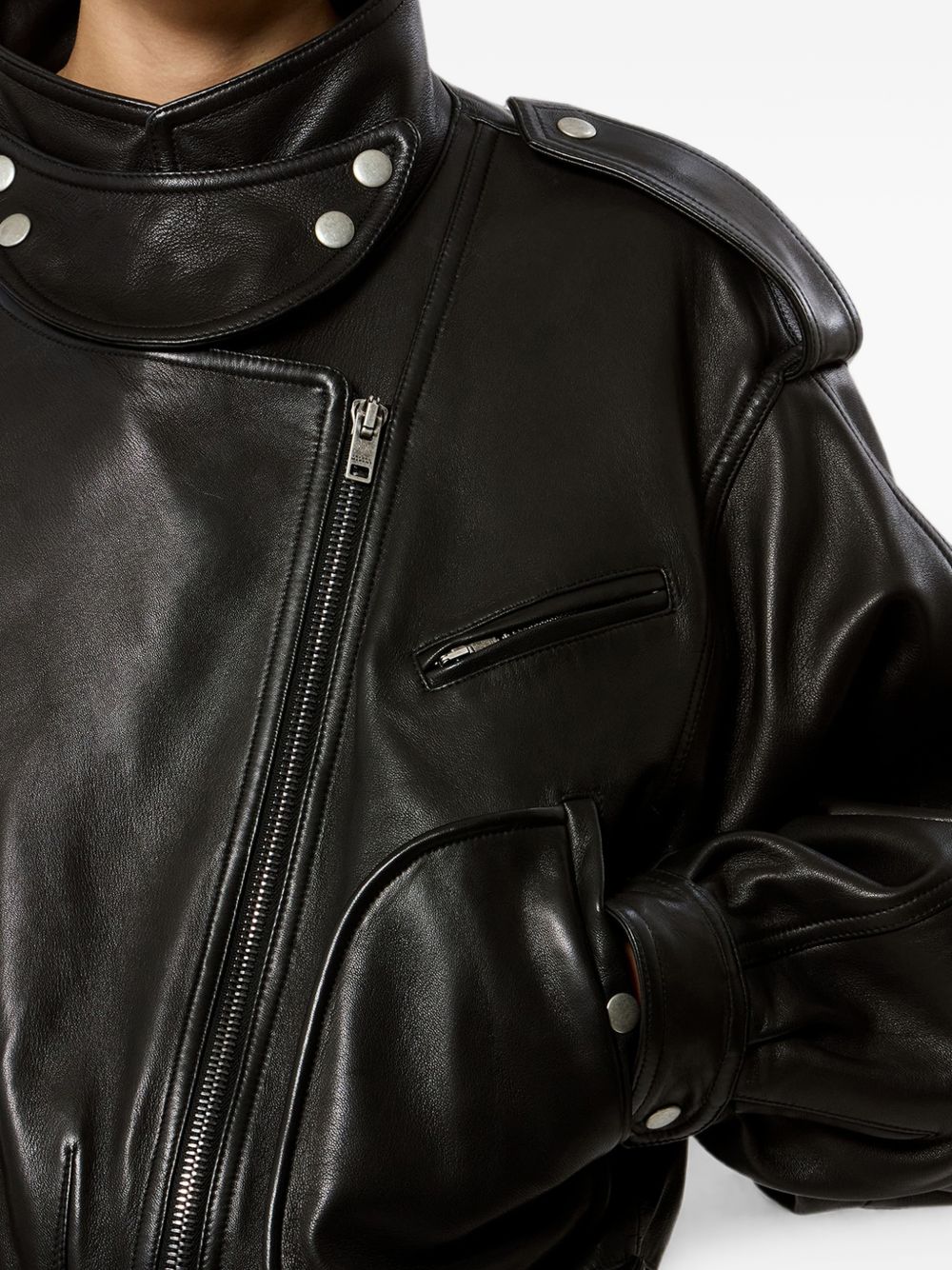 Isabel Marant Women Farza Leather Jacket ISABEL MARANT