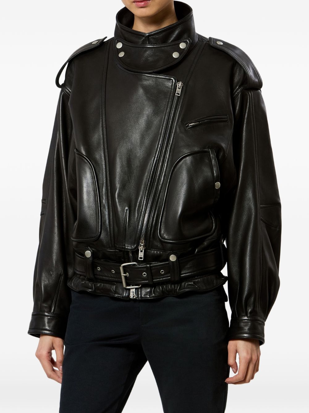 Isabel Marant Women Farza Leather Jacket ISABEL MARANT