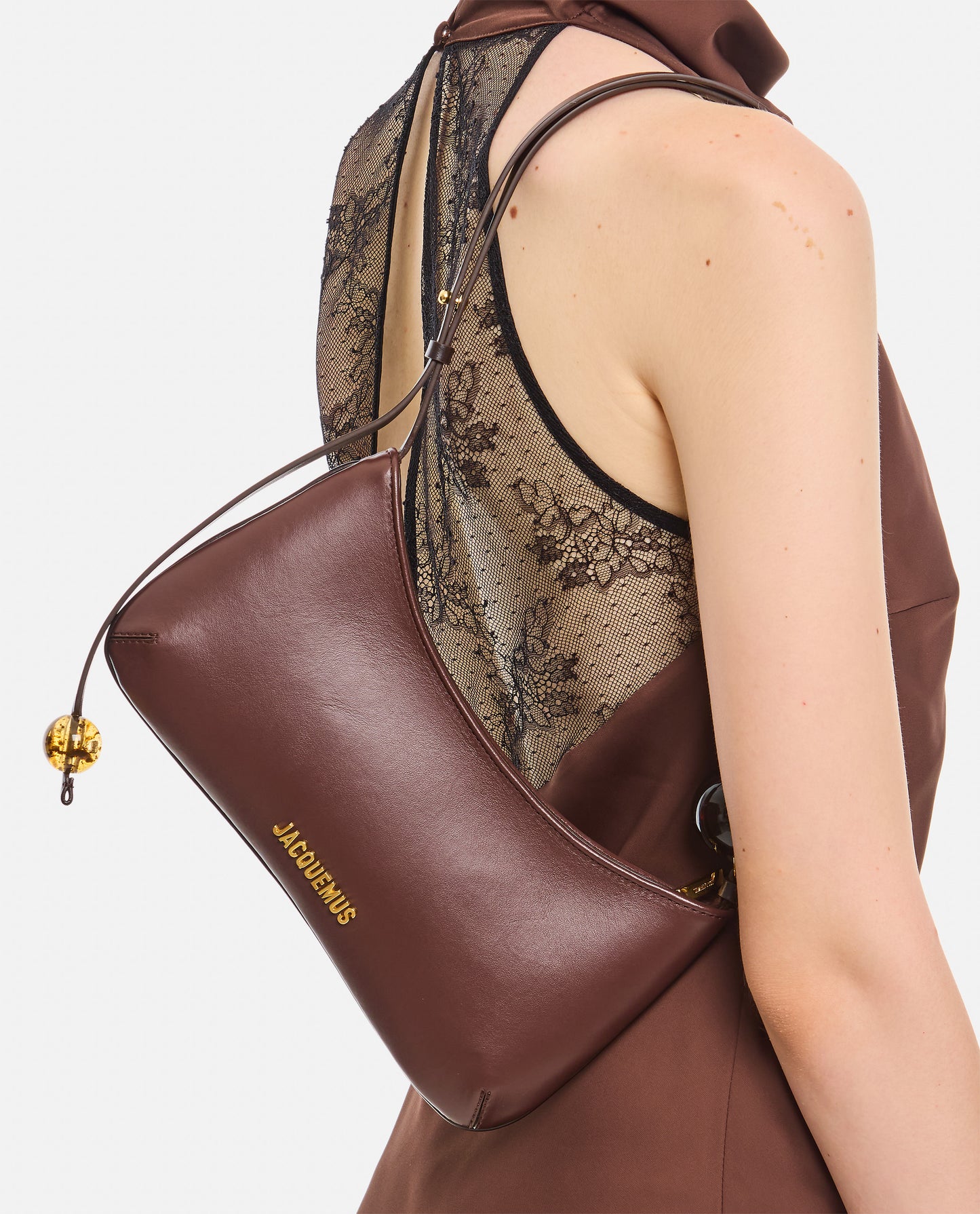 Jacquemus Women Le Bisou Perle Leather Shoulder Bag JACQUEMUS