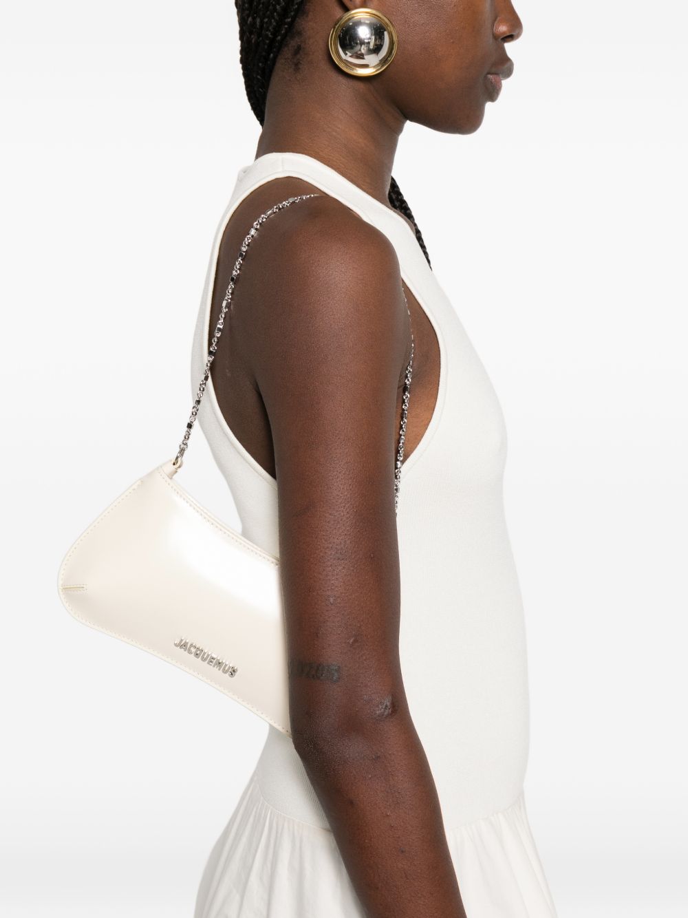 Jacquemus Women Le Petit Bisou Chaine Leather Shoulder Bag JACQUEMUS