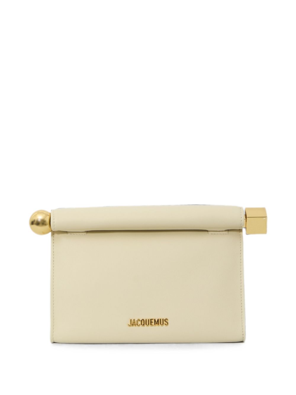 Jacquemus Women Le Sac Rond Carre Leather Clutch