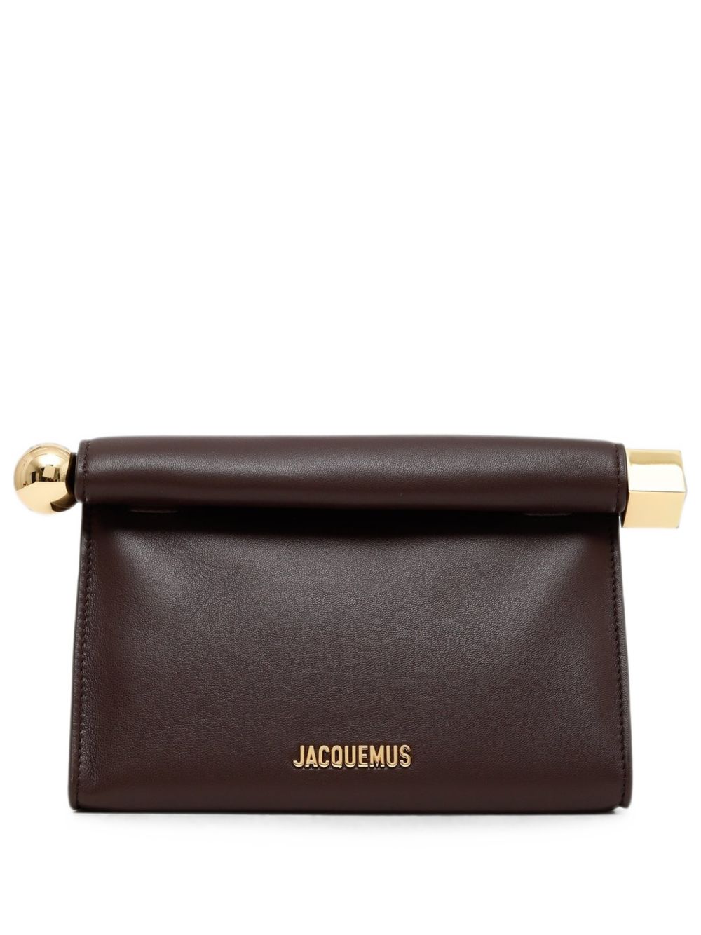 Jacquemus Women Le Sac Rond Carre Leather Clutch JACQUEMUS