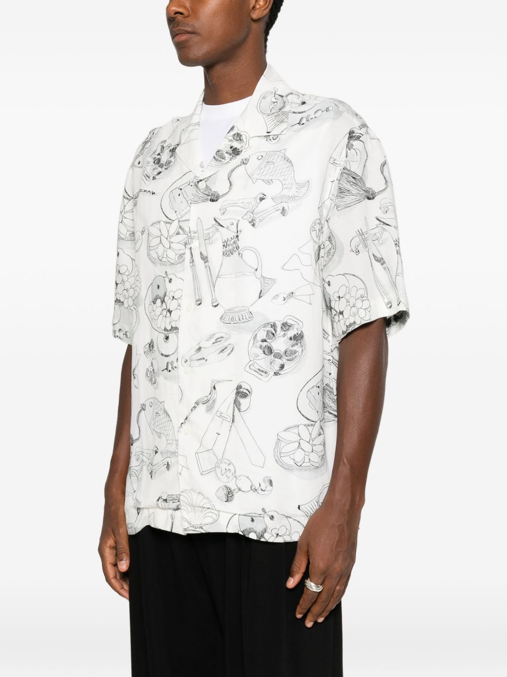 Jacquemus Men Printed Cotton Shirt JACQUEMUS