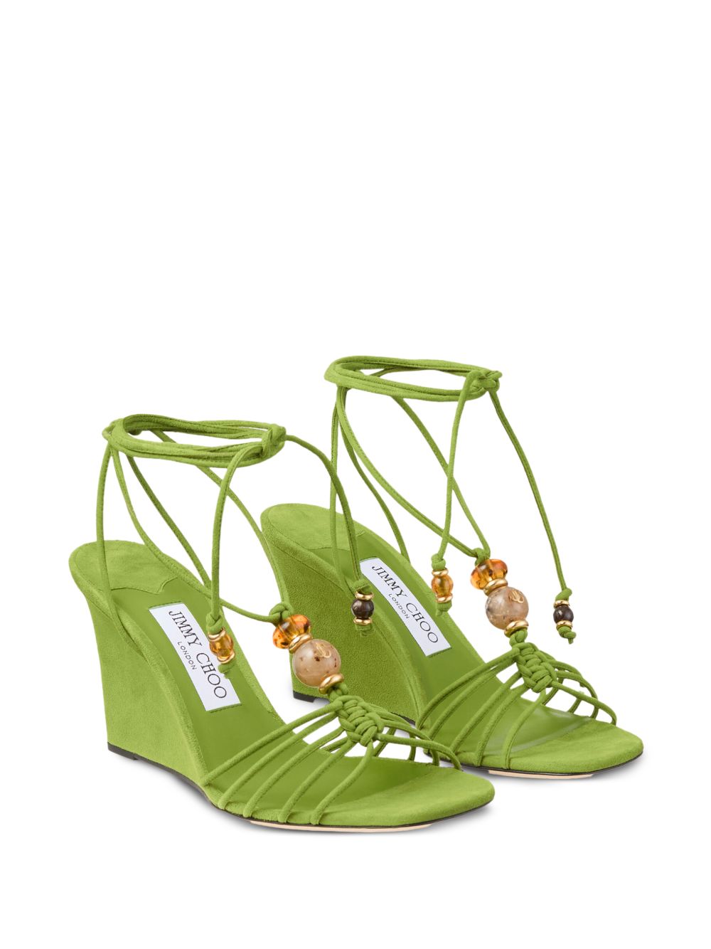 Jimmy Choo Women Lova Suede Leather Wedge Sandals JIMMY CHOO
