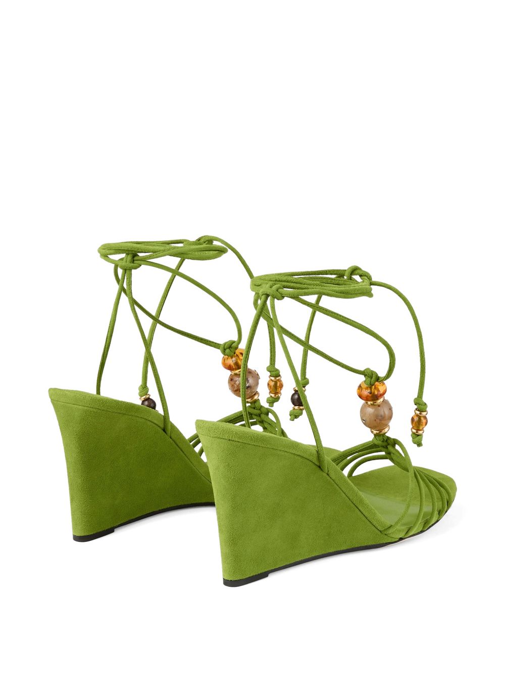Jimmy Choo Women Lova Suede Leather Wedge Sandals JIMMY CHOO