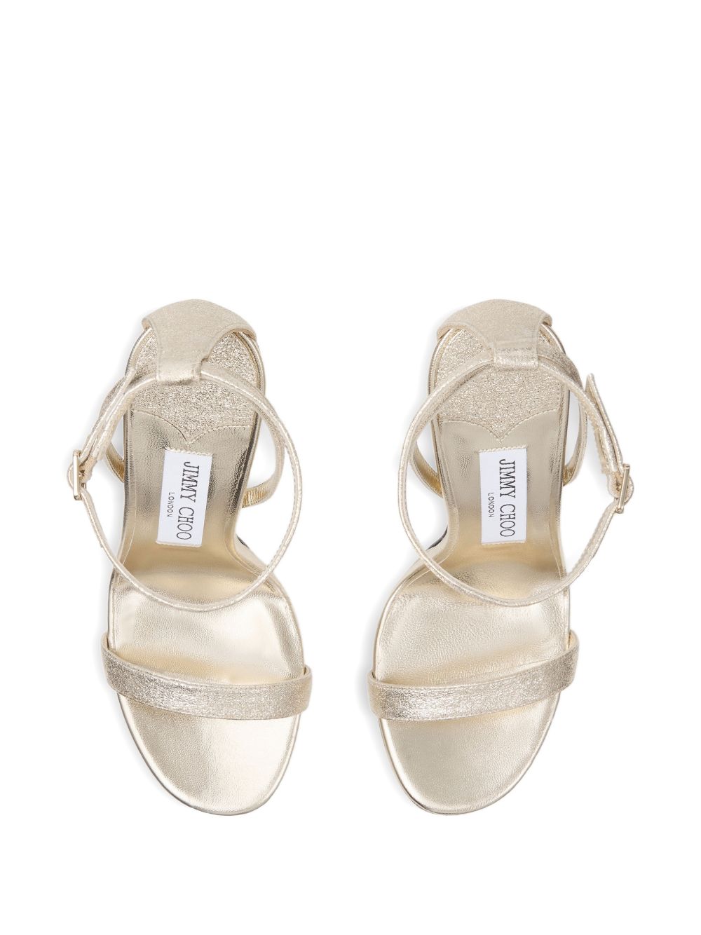 Jimmy Choo Women Moza Leather Heel Sandals JIMMY CHOO