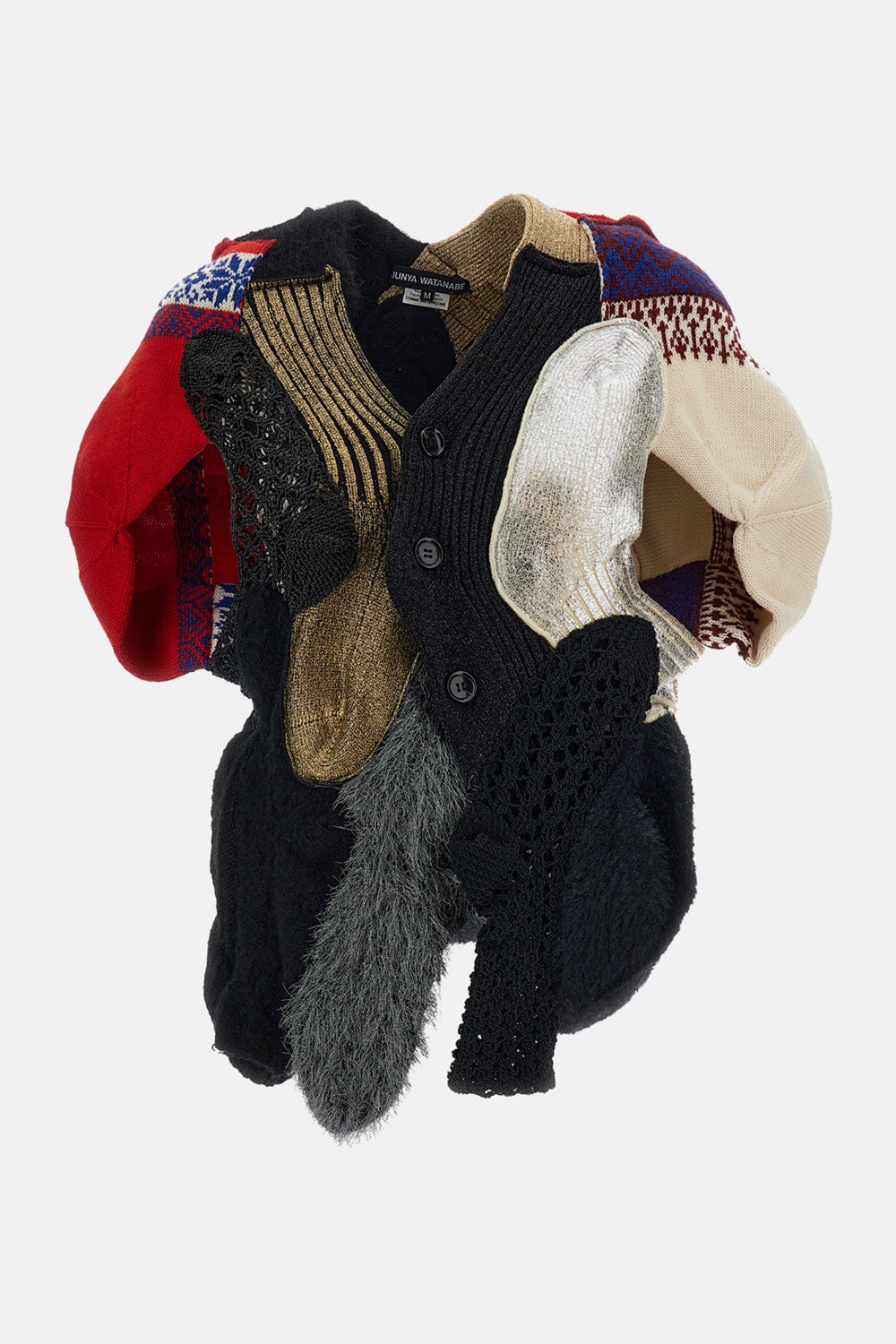 Junya Watanabe Women Patchwork Asymmetric Cardigan JUNYA WATANABE