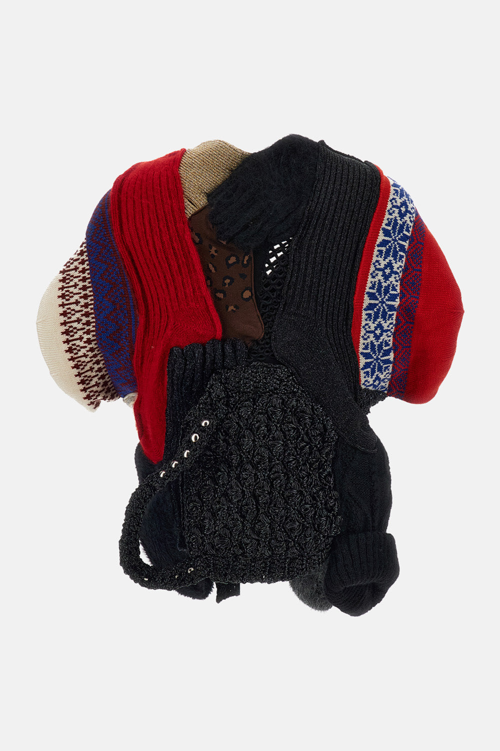 Junya Watanabe Women Patchwork Asymmetric Cardigan JUNYA WATANABE