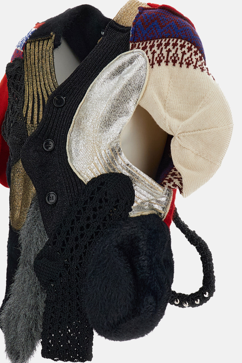 Junya Watanabe Women Patchwork Asymmetric Cardigan JUNYA WATANABE