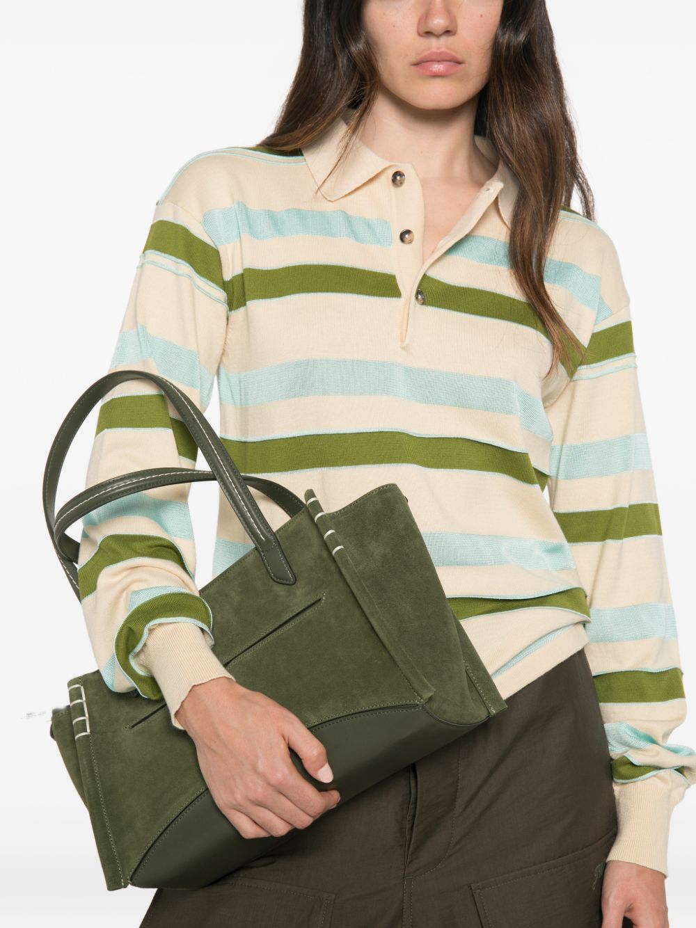 Jw Anderson Women Loafer Leather Cabas Bag J.W. ANDERSON