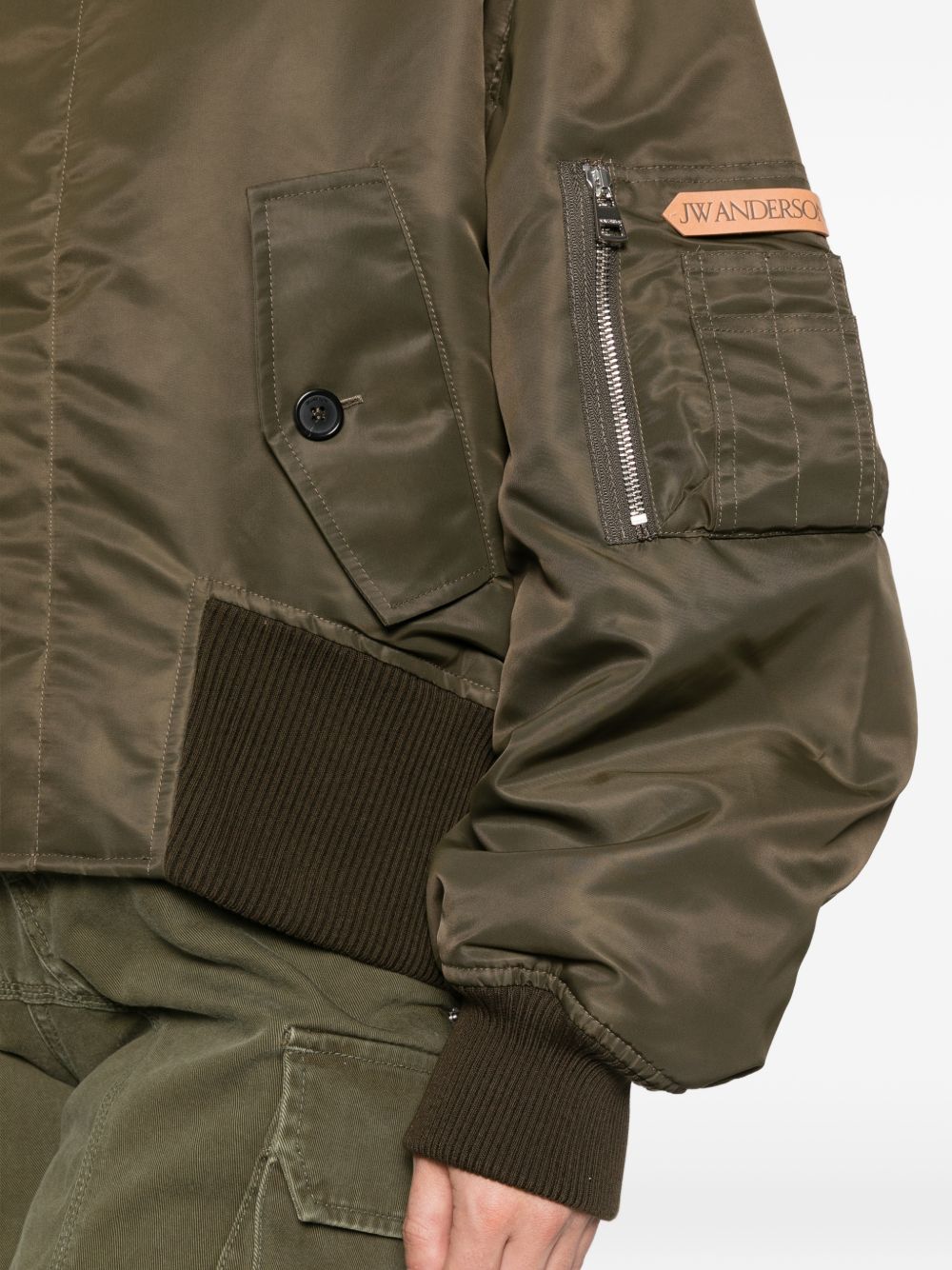 Jw Anderson Women Nylon Oversized Bomber Jacket J.W. ANDERSON
