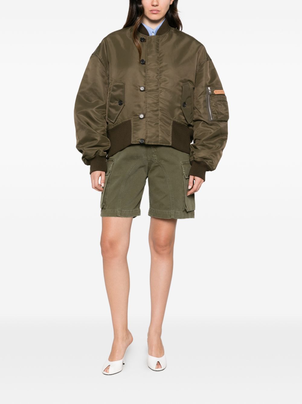 Jw Anderson Women Nylon Oversized Bomber Jacket J.W. ANDERSON