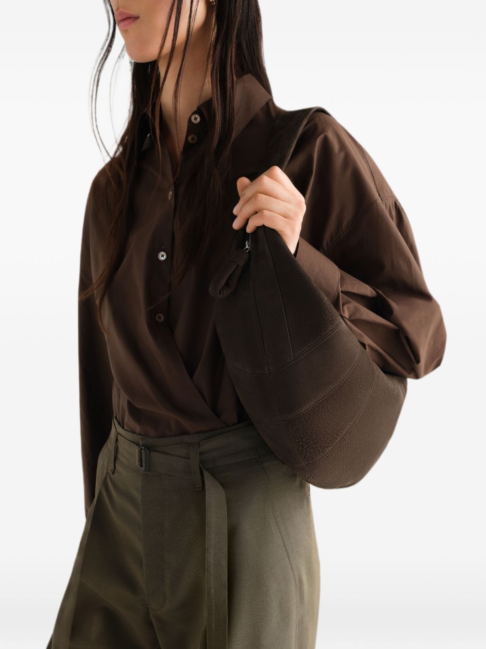 Lemaire Women Fortune Croissant Leather Shoulder Bag LEMAIRE
