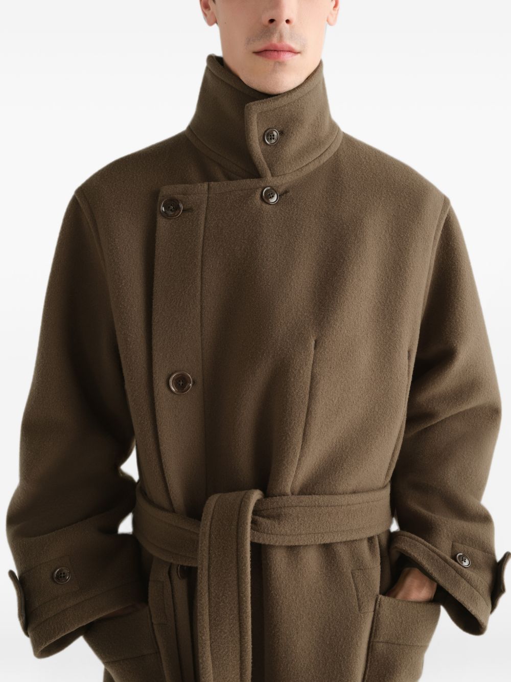 Lemaire Men Wool Wrap Coat LEMAIRE