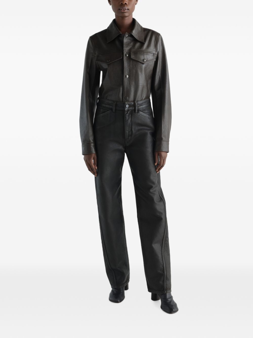 Lemaire Women Leather Trousers LEMAIRE