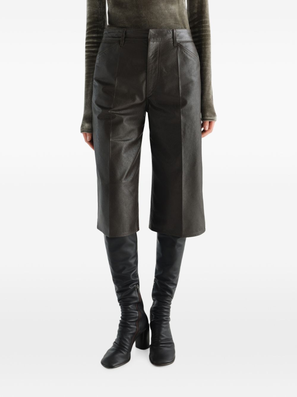 Lemaire Women Leather Bermudas LEMAIRE