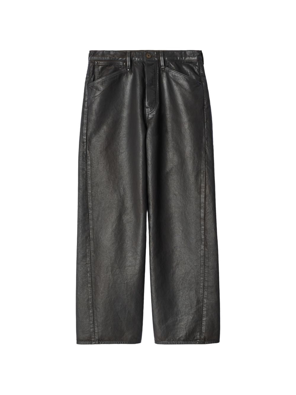 Lemaire Men Leather Straight Leg Trousers LEMAIRE