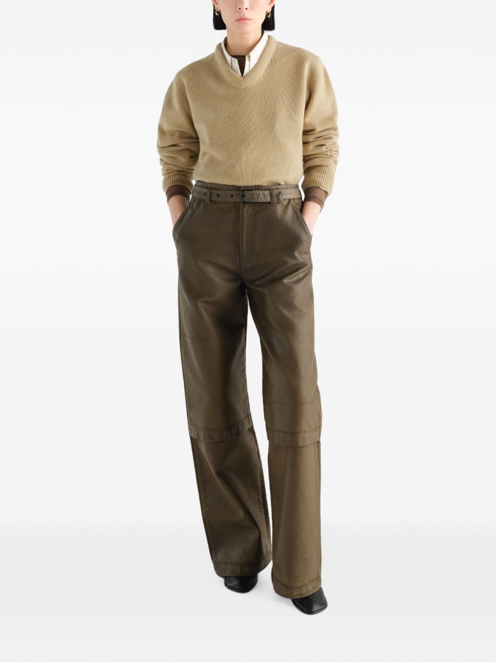 Lemaire Men Cashmere V-Necked Sweater LEMAIRE