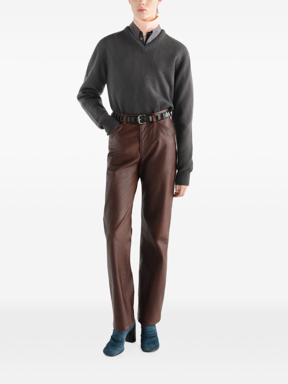 Lemaire Men Cashmere V-Necked Sweater LEMAIRE