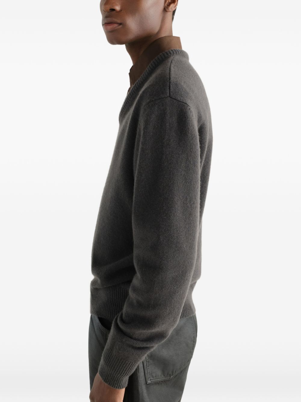Lemaire Men Cashmere V-Necked Sweater LEMAIRE