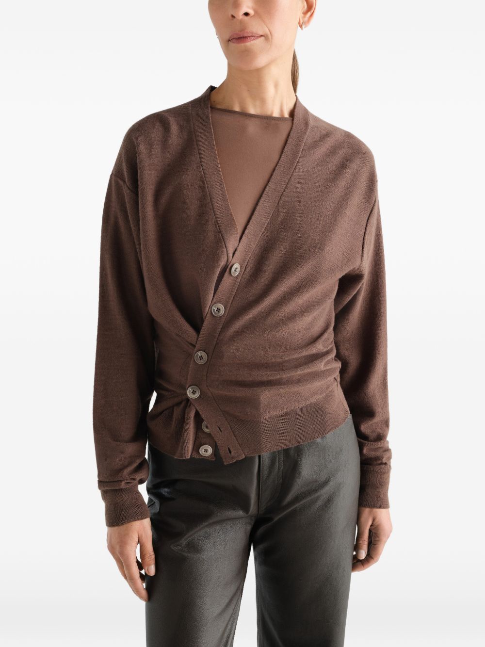 Lemaire Women Wool Blend Twisted Cardigan LEMAIRE