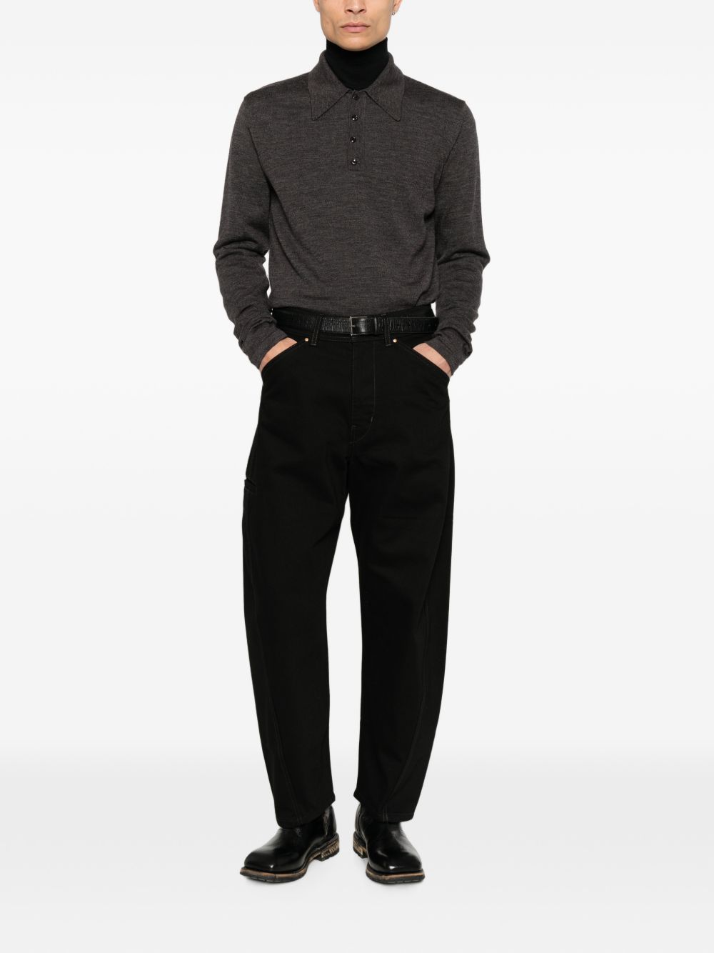 Lemaire Men Wool Polo Shirt LEMAIRE