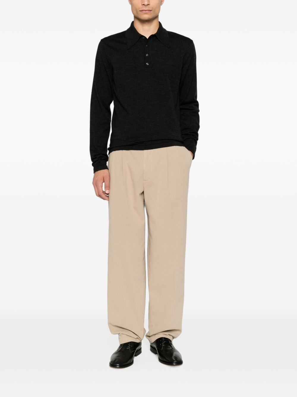 Lemaire Men Wool Polo Shirt LEMAIRE