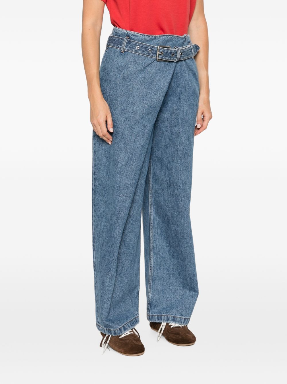 Loewe Women Draped Denim Jeans LOEWE