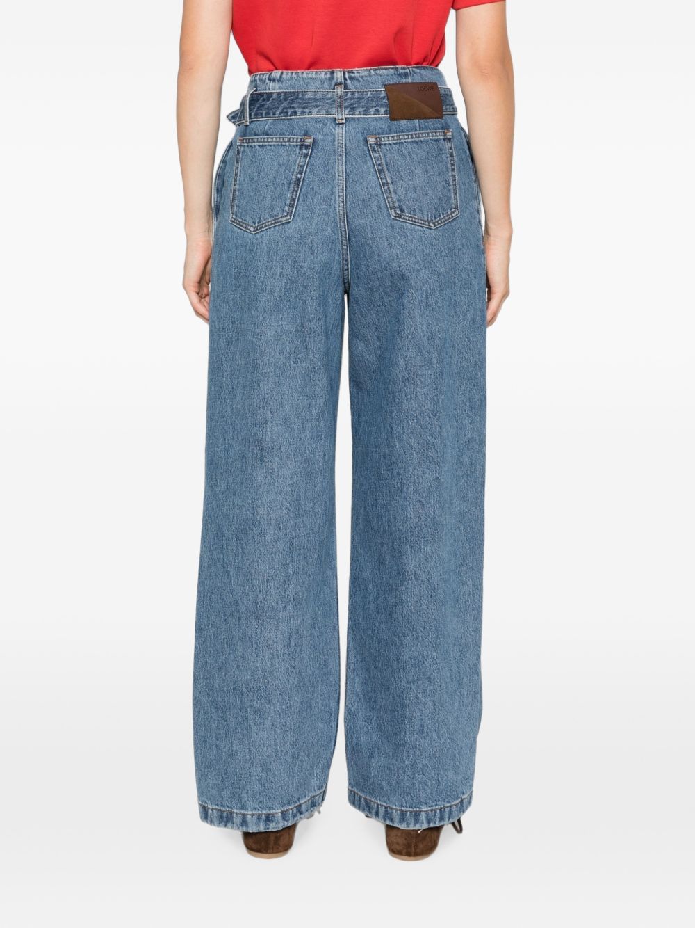 Loewe Women Draped Denim Jeans LOEWE