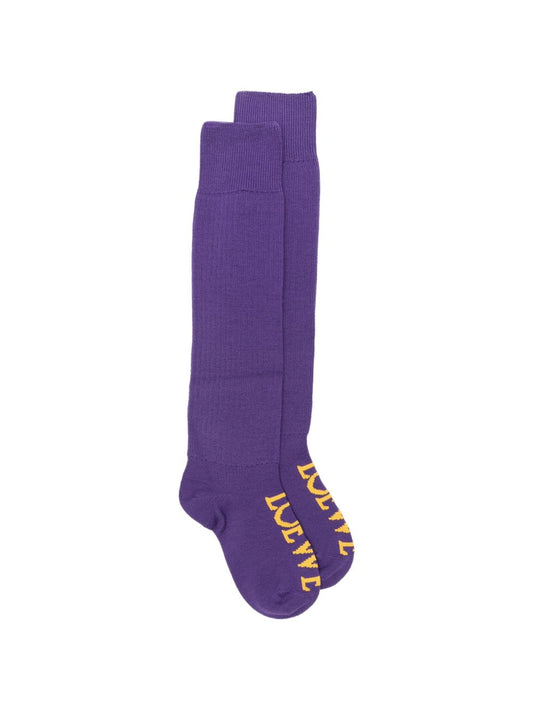 Loewe Women Logo Wool Socks LOEWE