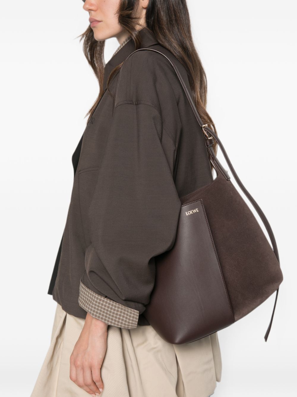 Loewe Women Bilbao Medium Leather Bucket Bag LOEWE