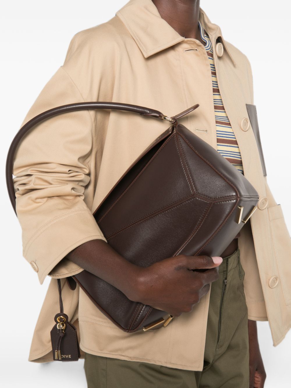 Loewe Women Puzzle Featherlight Medium Leather Handbag LOEWE