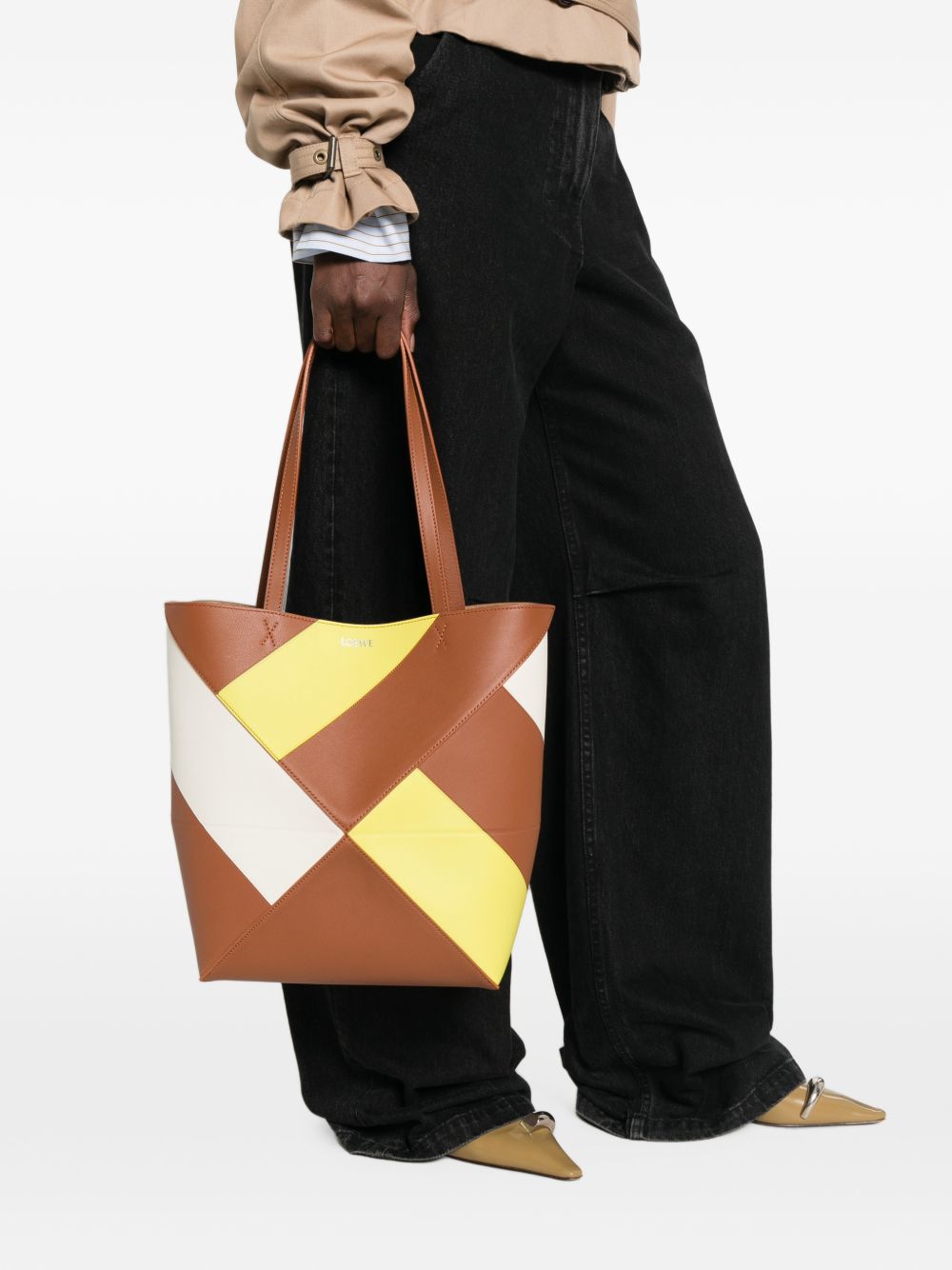 Loewe Women Puzzle Fold Graphic Medium Tote LOEWE