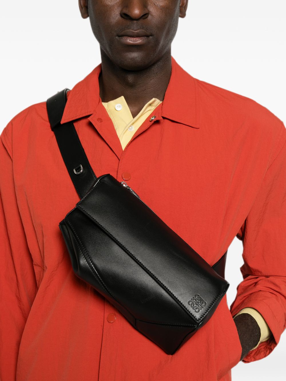 Loewe Men Puzzle Fratherlight Leather Sling Bag LOEWE