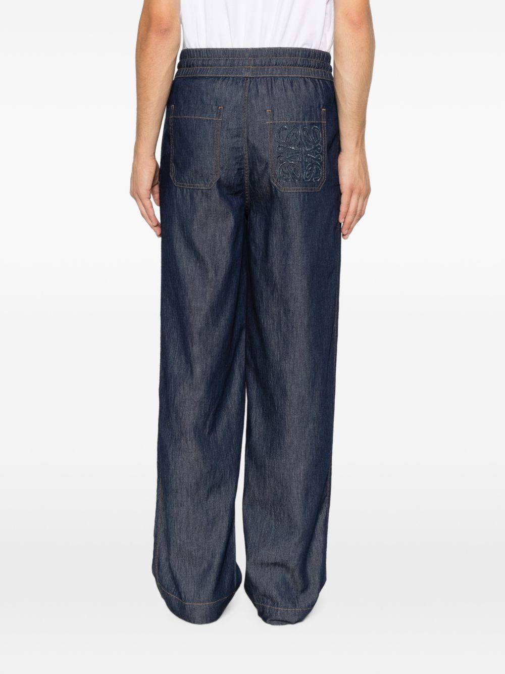 Loewe Men Denim Wide-Leg Trousers LOEWE