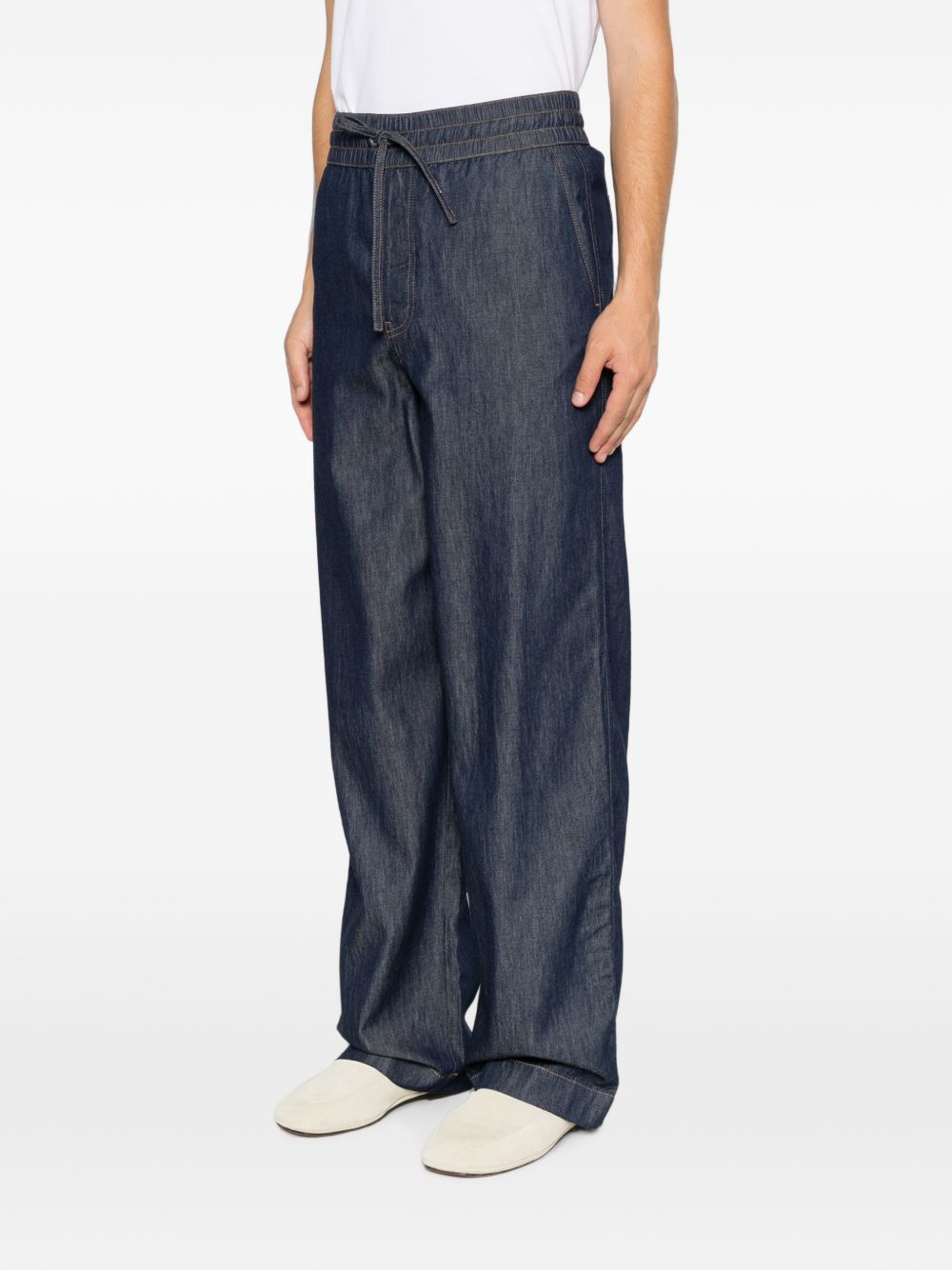 Loewe Men Denim Wide-Leg Trousers LOEWE
