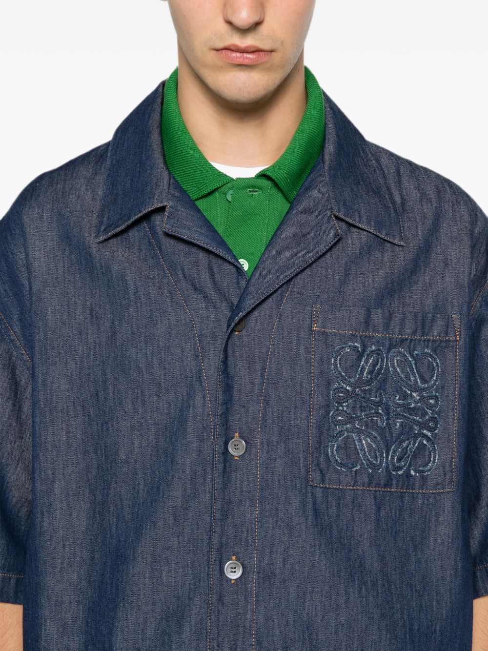 Loewe Men Anagram Denim Shirt LOEWE