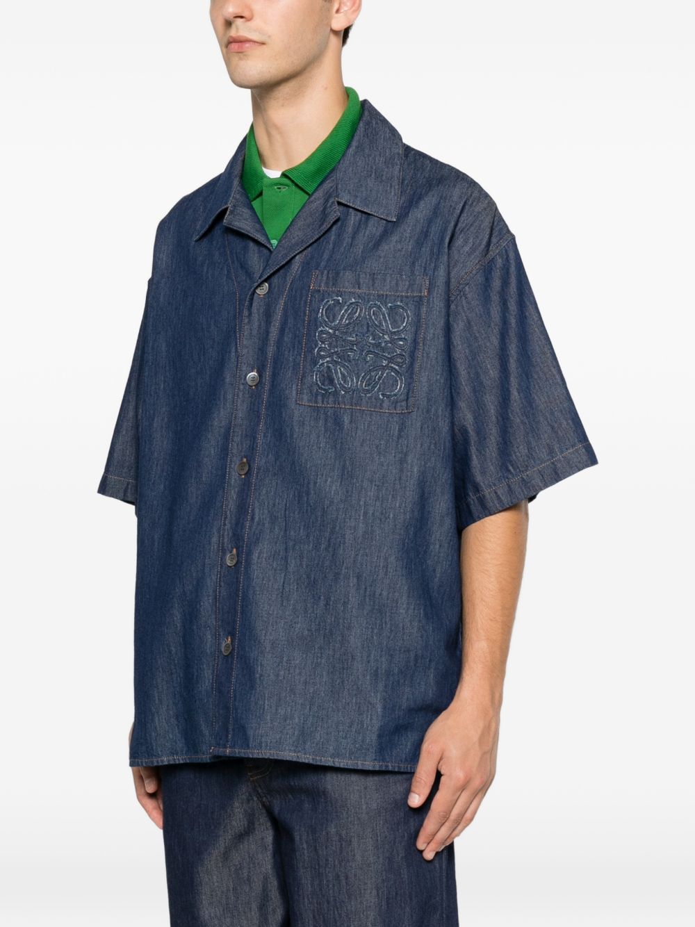 Loewe Men Anagram Denim Shirt LOEWE