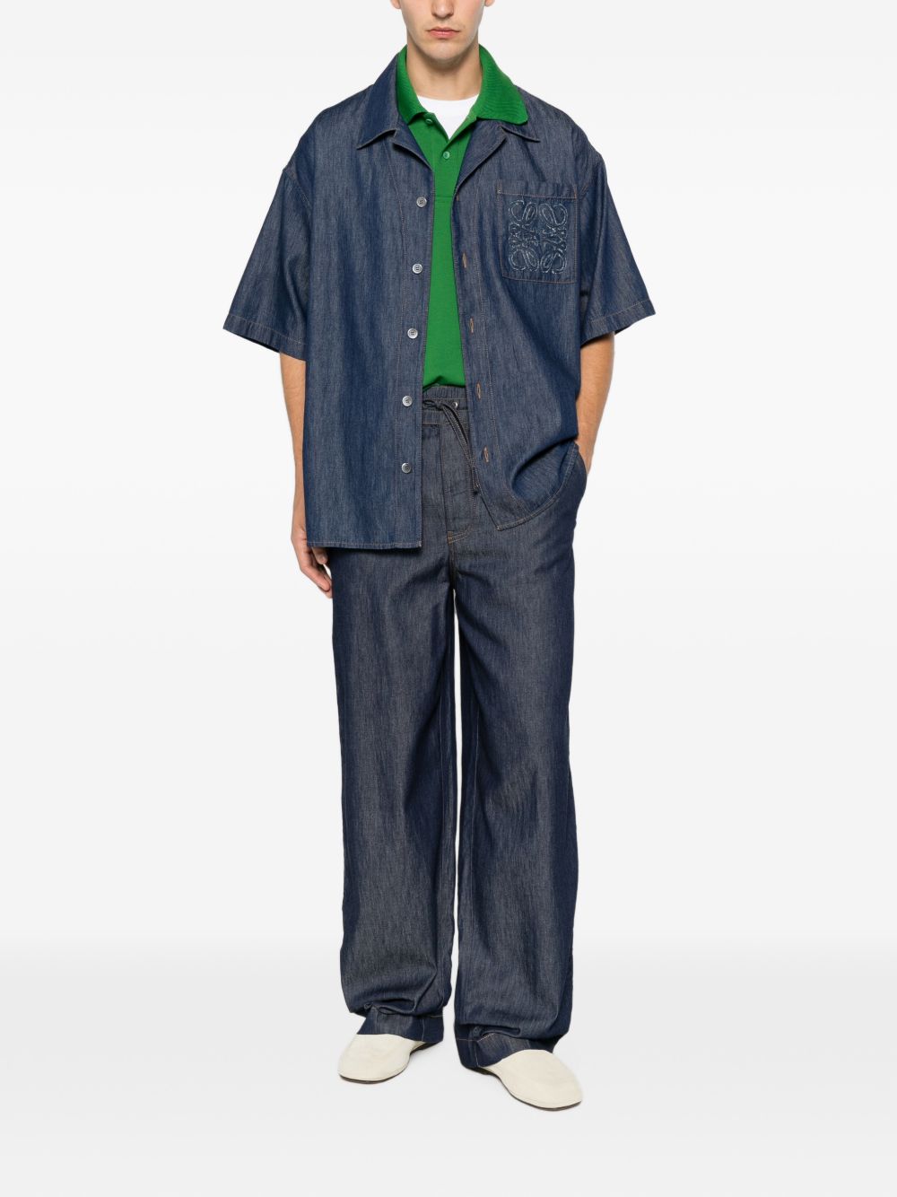 Loewe Men Anagram Denim Shirt LOEWE