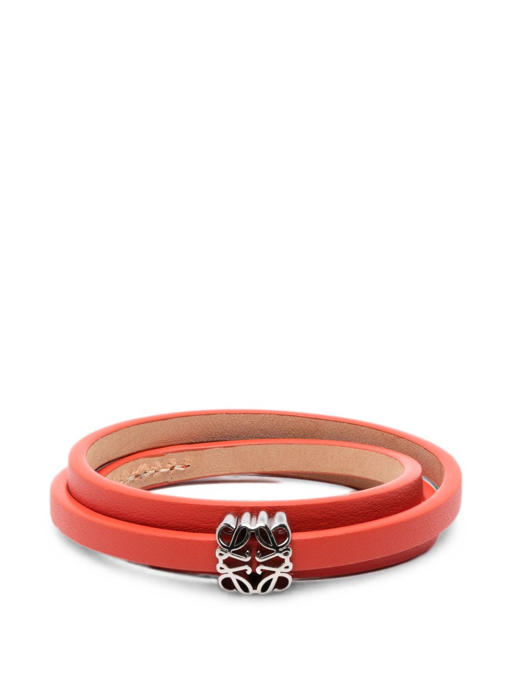 Loewe Women Anagram Bombé Leather Bracelet LOEWE