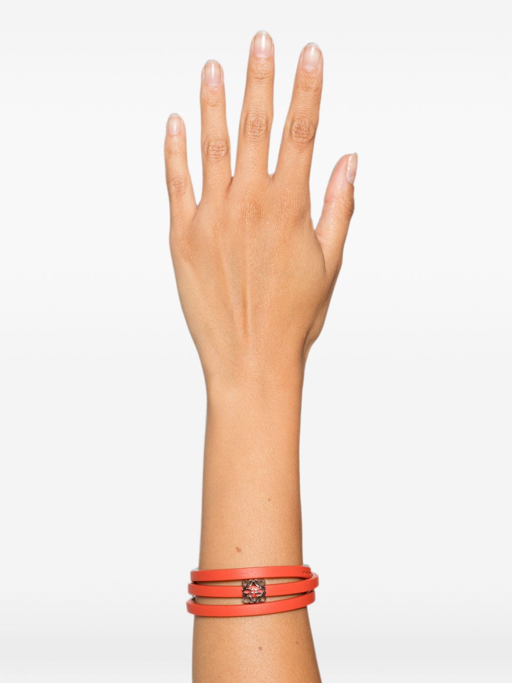 Loewe Women Anagram Bombé Leather Bracelet LOEWE