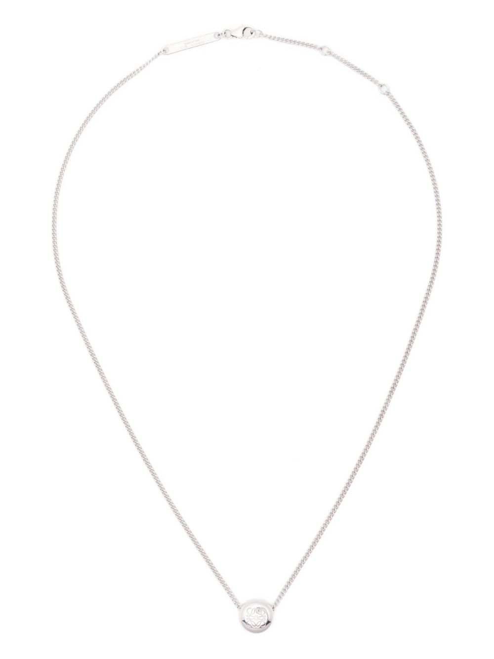 Loewe Women Anagram Silver Necklace LOEWE