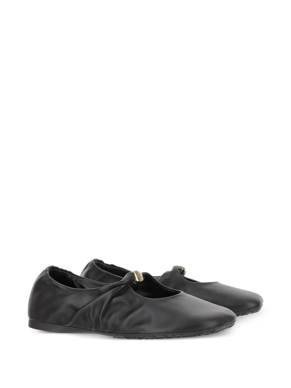 Loewe Women Pebble Leather Ballets LOEWE
